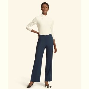 M.M. LaFleur — The Clooney Pant — Tropical Wool [Navy, Size 6]